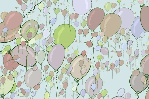 Illustrations Ballons Volants Bon Pour Page Web Papier Peint Conception — Image vectorielle