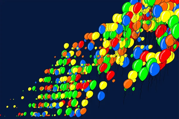 Иллюстрации Летающих Воздушных Шаров Хорошо Подходит Веб Страниц Обоев Графического — стоковый вектор