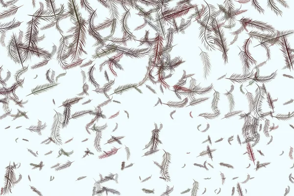 Soyut çizimler tüy, kavramsal. Tasarım arka plan için iyi. Karikatür tarzı vektör grafiği.