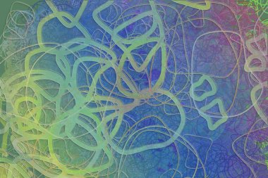 Duvar sanatı, web sayfası, duvar kağıdı, grafik tasarım, katalog, doku veya arka plan için soyut karışımlı dağınık şekiller.