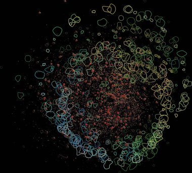 Sanatsal karışık karmakarışık şekiller arka plan deseni soyut.