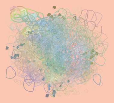 Renk soyut model, generatif karışık karmakarışık şekiller, arka plan sanat.