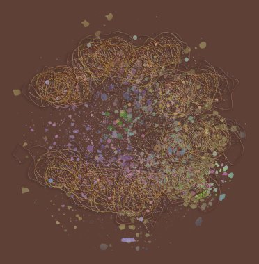 Renk soyut model, generatif karışık karmakarışık şekiller, arka plan sanat.