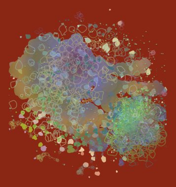 Renk soyut model, generatif karışık karmakarışık şekiller, arka plan sanat.