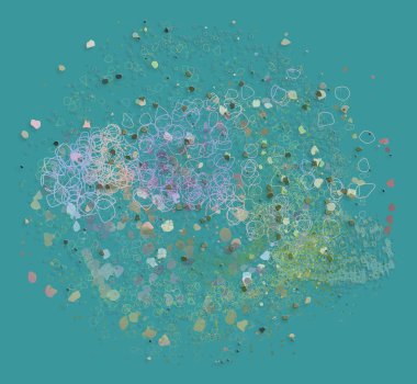 Renk soyut model, generatif karışık karmakarışık şekiller, arka plan sanat.