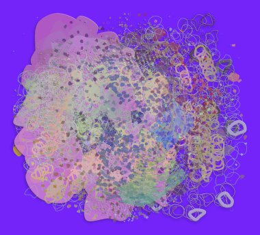 Geometrik arka plan duvar sanatı, web sayfası, duvar kağıdı, grafik tasarım, katalog veya doku dağınık şekillerle.