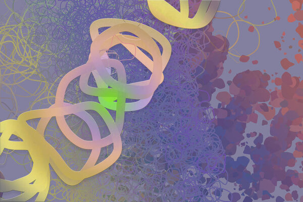 Color abstract pattern, generative blended messy shapes, art background.