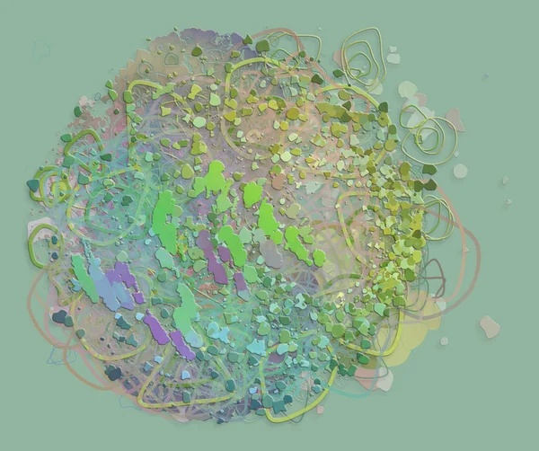 Renk soyut model, generatif karışık karmakarışık şekiller, arka plan sanat.