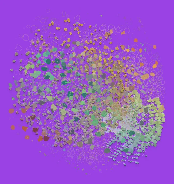 Цветовой Абстрактный Шаблон Генеративные Смешанные Грязные Формы Художественный Фон — стоковое фото