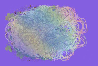 Duvar sanatı, web sayfası, duvar kağıdı, grafik tasarım, katalog, doku veya arka plan için soyut karışımlı dağınık şekiller.