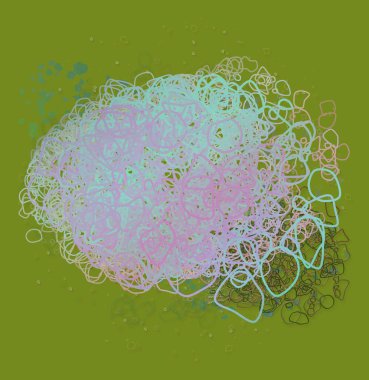 Duvar sanatı, web sayfası, duvar kağıdı, grafik tasarım, katalog, doku veya arka plan için soyut karışımlı dağınık şekiller.