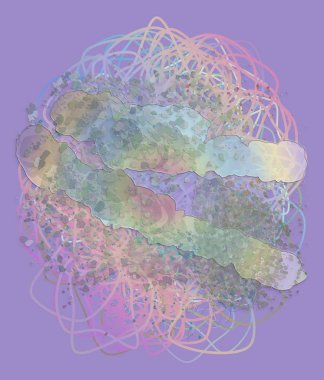 Duvar sanatı, web sayfası, duvar kağıdı, grafik tasarım, katalog, doku veya arka plan için soyut karışımlı dağınık şekiller.