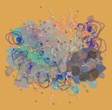 Soyut kavramsal geometrik karışık karmakarışık şekiller arka plan. Web sayfası, grafik tasarım, katalog, doku için iyi.