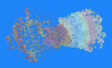 Soyut kavramsal geometrik karışık karmakarışık şekiller arka plan. Web sayfası, grafik tasarım, katalog, doku için iyi.