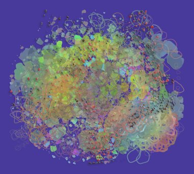 Soyut kavramsal geometrik karışık karmakarışık şekiller arka plan. Web sayfası, grafik tasarım, katalog, doku için iyi.