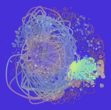 Soyut kavramsal geometrik karışık karmakarışık şekiller arka plan. Web sayfası, grafik tasarım, katalog, doku için iyi.