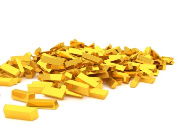 Grup veya yığın altın bar veya tuğla, modern tarz arka plan veya doku. İş kavramsal zemin için iyi şans, şans, hazine veya zengin temsil eder. 3D görüntü.