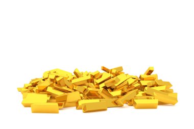 Grup veya yığın altın bar veya tuğla, modern tarz arka plan veya doku. İş kavramsal zemin için iyi şans, şans, hazine veya zengin temsil eder. 3D görüntü.