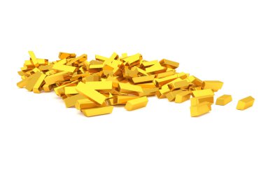 Grup veya yığın altın bar veya tuğla, modern tarz arka plan veya doku. İş kavramsal zemin için iyi şans, şans, hazine veya zengin temsil eder. 3D görüntü.