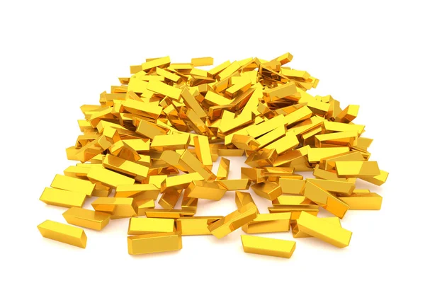 Grup veya yığın altın bar veya tuğla, modern tarz arka plan veya doku. İş kavramsal zemin için iyi şans, şans, hazine veya zengin temsil eder. 3D görüntü.