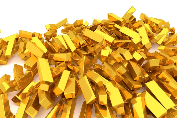 Bunch Pile Gold Bars Brick Modern Style Background Texture Good — Stock Photo, Image