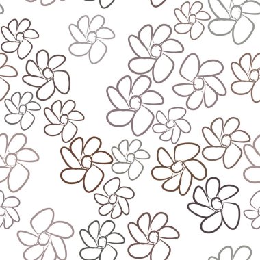 Sorunsuz soyut çiçek illüstrasyonlar arka plan. Karikatür tarzı vektör grafiği.