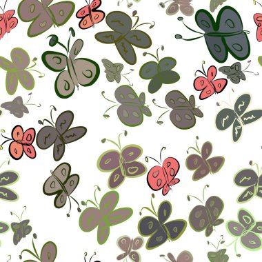 Kelebek, kavramsal sorunsuz soyut çizimler. Tasarım arka plan için iyi. Karikatür tarzı vektör grafiği.