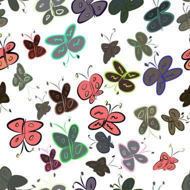 Kelebek, kavramsal sorunsuz soyut çizimler. Tasarım arka plan için iyi. Karikatür tarzı vektör grafiği.