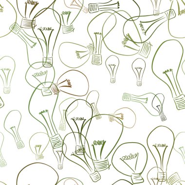 Ampul, kavramsal sorunsuz soyut çizimler. Tasarım arka plan için iyi. Karikatür tarzı vektör grafiği.