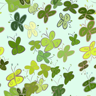 Kelebek sorunsuz illüstrasyonlar. Web sayfası, duvar kağıdı, grafik tasarım, katalog, doku veya arka plan için iyi. Karikatür tarzı vektör grafiği.