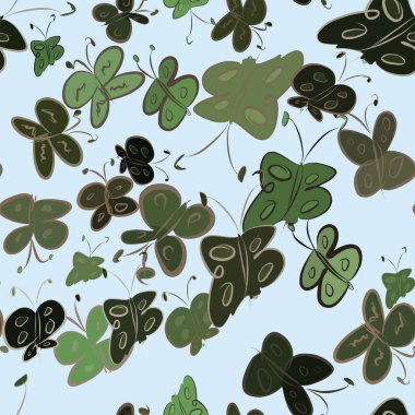 Kelebek sorunsuz illüstrasyonlar. Web sayfası, duvar kağıdı, grafik tasarım, katalog, doku veya arka plan için iyi. Karikatür tarzı vektör grafiği.