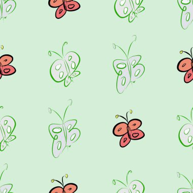 Kelebek, kavramsal sorunsuz soyut çizimler. Tasarım arka plan için iyi. Karikatür tarzı vektör grafiği.