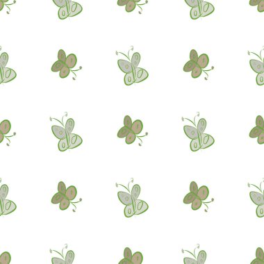 Sorunsuz Soyut kelebek illüstrasyonlar arka plan. Karikatür tarzı vektör grafiği.