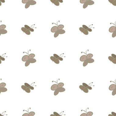 Sorunsuz kelebek illüstrasyonlar arka plan soyut, elle çizilmiş. Karikatür tarzı vektör grafiği.