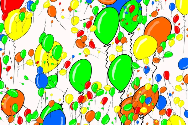 Ilustracje Balony Latające Streszczenie Tło Również Przyjęcie Urodzinowe Lub Uroczystości — Wektor stockowy