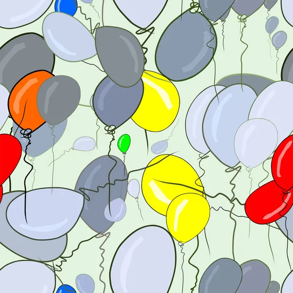 Ilustrações Abstratas Balões Voadores Conceituais Bom Para Fundo Projeto Também — Vetor de Stock