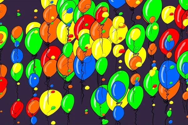 Ilustracje Latających Balonów Dobre Dla Strony Sieci Web Tapety Projektowanie — Wektor stockowy