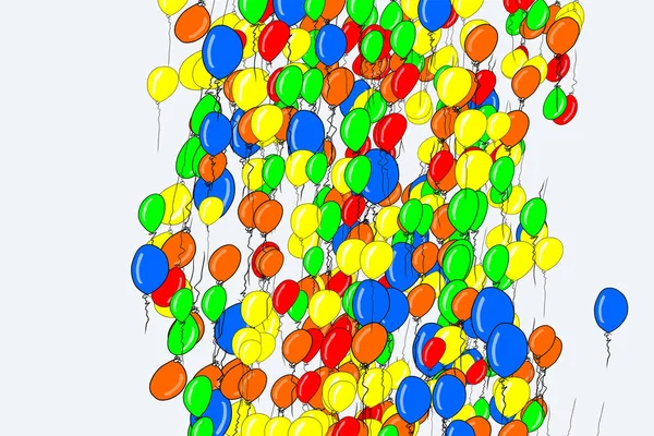 Illustrations Abstraites Ballons Volants Fond Aussi Pour Fête Anniversaire Les — Image vectorielle