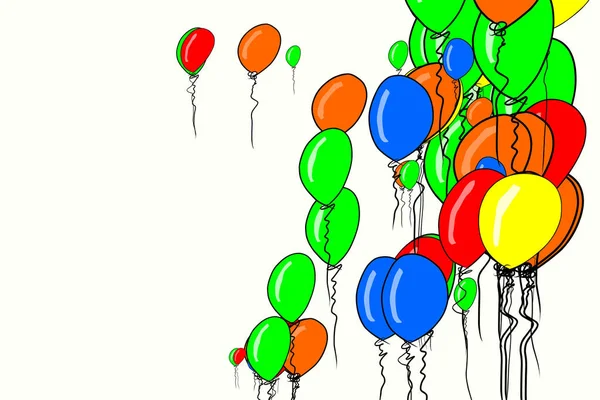 Illustrations Ballons Volants Bon Pour Page Web Papier Peint Conception — Image vectorielle