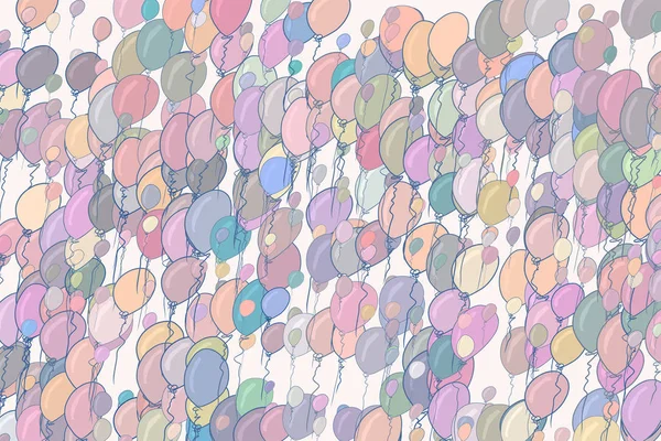 Ilustrace Létajících Balónků Dobré Pro Webové Stránky Tapety Grafický Design — Stockový vektor