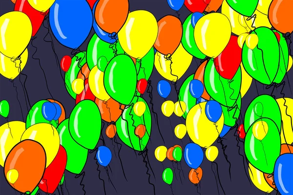 Illustrations Abstraites Ballons Volants Conceptuelles Bon Pour Fond Conception Aussi — Image vectorielle