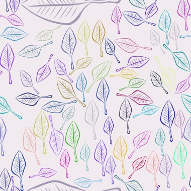 Yaprak, kavramsal sorunsuz soyut çizimler. Tasarım arka plan için iyi. Karikatür tarzı vektör grafiği.