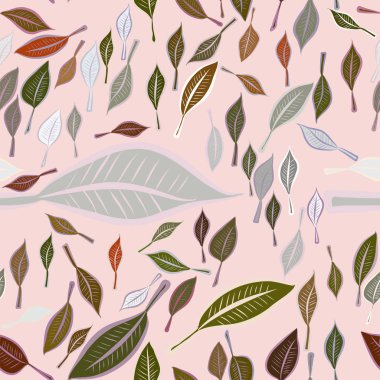 Yaprak, kavramsal sorunsuz soyut çizimler. Tasarım arka plan için iyi. Karikatür tarzı vektör grafiği.