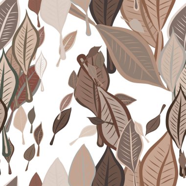 Yaprak, kavramsal sorunsuz soyut çizimler. Tasarım arka plan için iyi. Karikatür tarzı vektör grafiği.