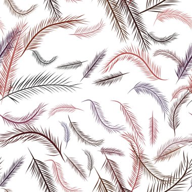 Sorunsuz tüy illüstrasyonlar arka plan soyut, elle çizilmiş. Karikatür tarzı vektör grafiği.