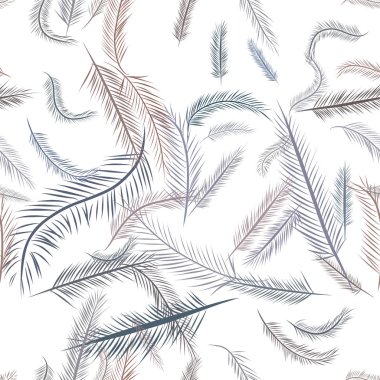 Sorunsuz dekoratif el tüy sanat Resimler çekilmiş. Tasarım doku ve arka plan için iyi. Karikatür tarzı vektör grafiği.