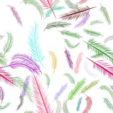 Sorunsuz illüstrasyonlar tüy. Web sayfası, duvar kağıdı, grafik tasarım, katalog, doku veya arka plan için iyi. Karikatür tarzı vektör grafiği.