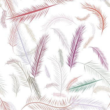 Sorunsuz illüstrasyonlar tüy. Web sayfası, duvar kağıdı, grafik tasarım, katalog, doku veya arka plan için iyi. Karikatür tarzı vektör grafiği.