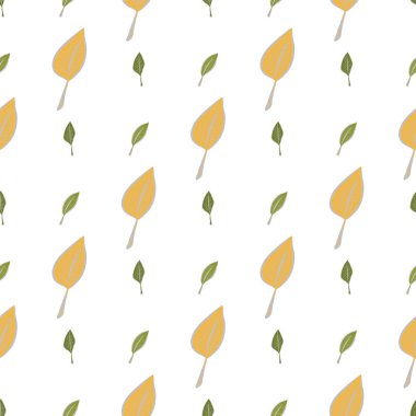 Sorunsuz dekoratif elle çizilmiş sanat illüstrasyonlar bırakır. Tasarım doku ve arka plan için iyi. Karikatür tarzı vektör grafiği.