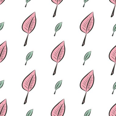 Yaprak, kavramsal sorunsuz soyut çizimler. Tasarım arka plan için iyi. Karikatür tarzı vektör grafiği.